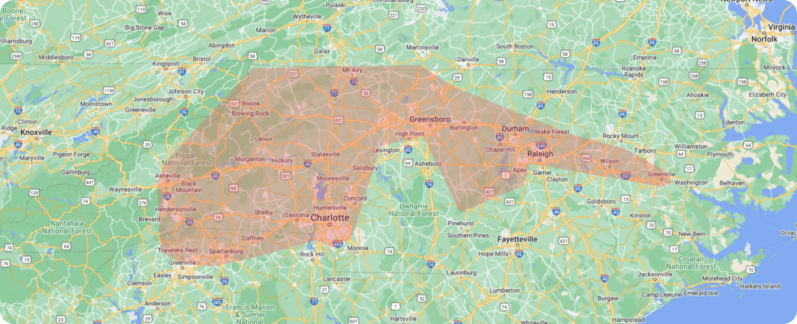 Service area map